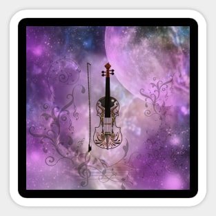 Awesome fantasy steampunk violin Sticker